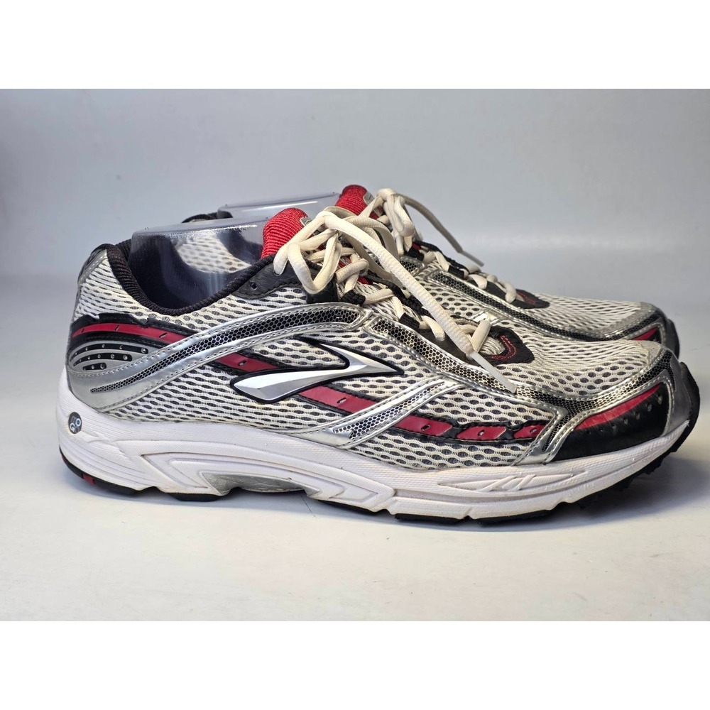 Brooks Dyad 6 Men's Sneakers Size 11 Wide 2E White Silver Red Running Shoes